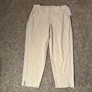 Athleta Pants Womens Size‎ 10/P Brookyln Ankle Beige Lightweight Pull On / NWT